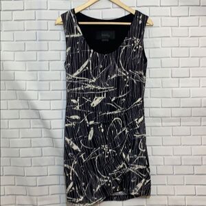 Hanii Y Ruched‎ Spatter Print Dress Size 42/8